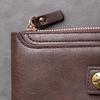 Men Short Wallet Zip Closure Slim Card Holder Wallet Faux Leather Minimalist Bifold Wallet for Cards Cash Coins