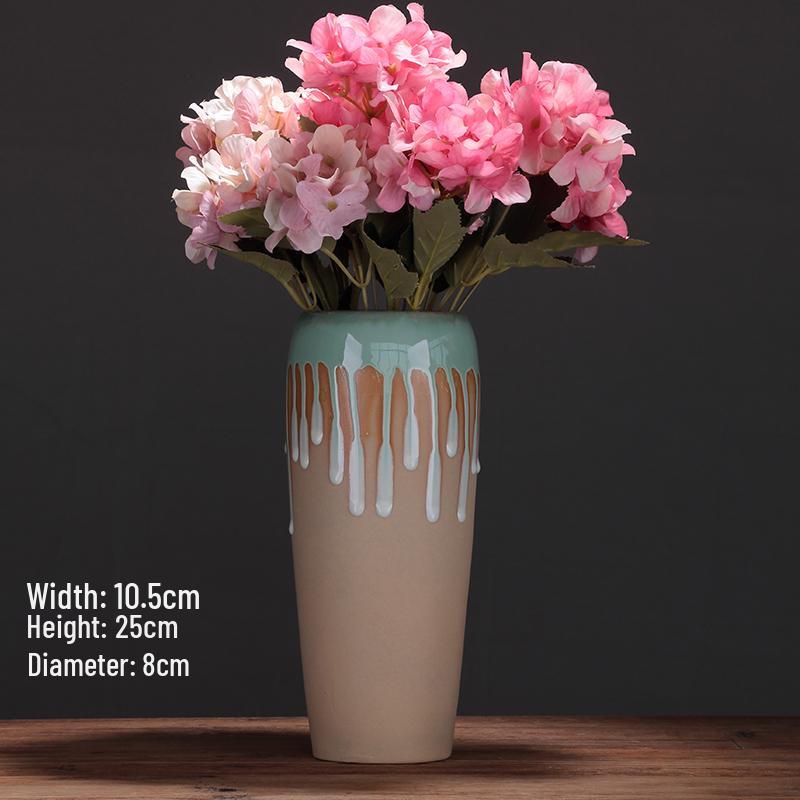 European Minimalist Ceramic Floor Vase for Living Room - Ikebana & Dried Flowers
