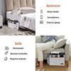 Bedside Caddy, Felt Bed Storage Organizer Hanging Bag Holder with 5 Pockets, Magazine Book Phone Tablet iPad Cables Remote and Water Bottle Holder