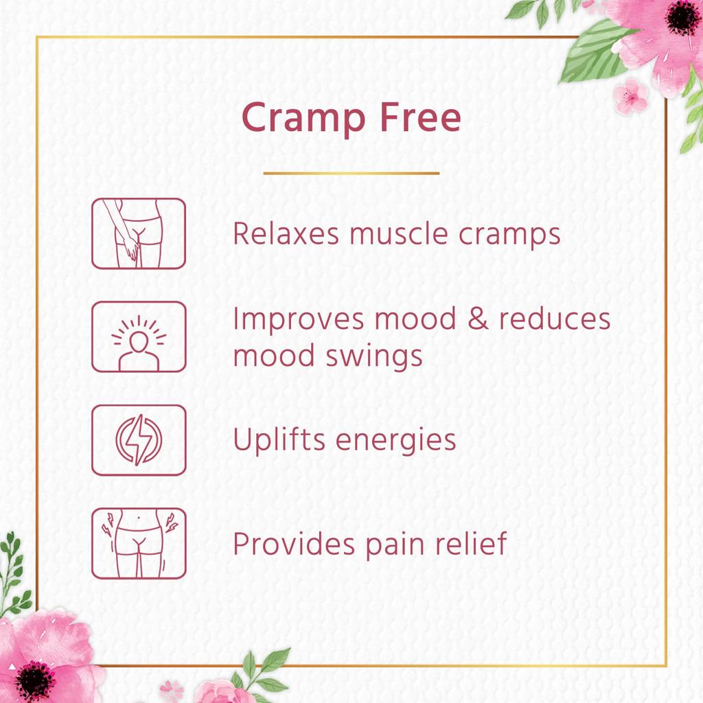 Arogamic Cramp Free Aromatherapy Spray For A Comfortable Period, Prepared Using Therapeutic Grade Essential Oils (8 ml)