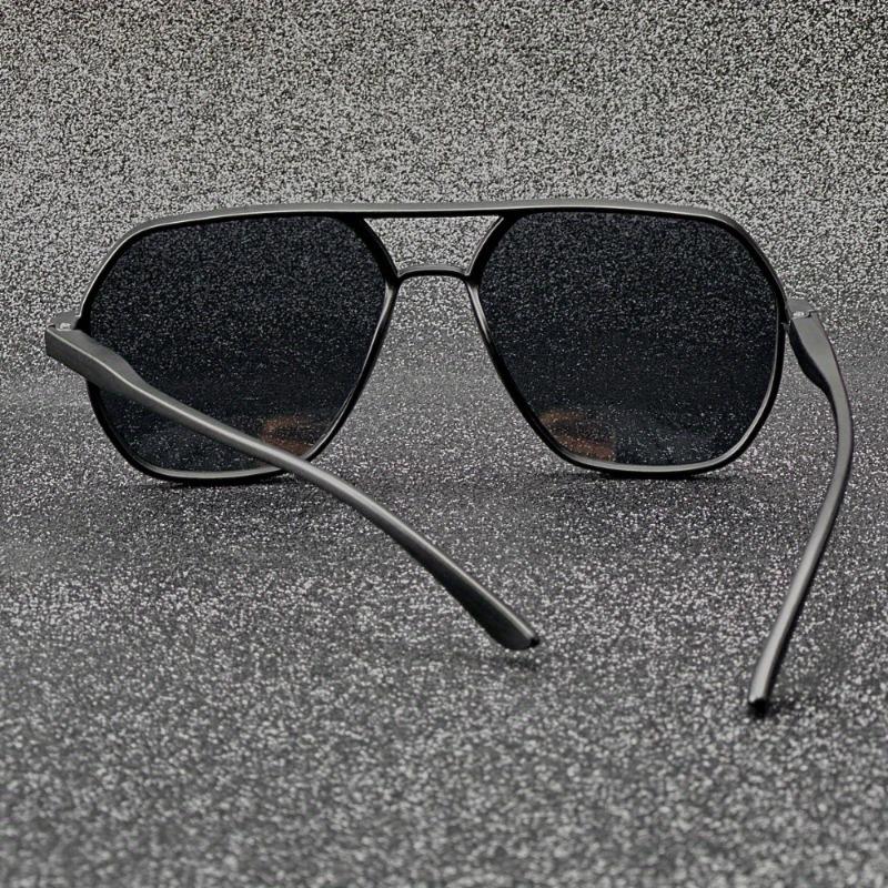 Mens Pilot Aviator Black Sunglasses Protection Shades Polarized Sunglasses