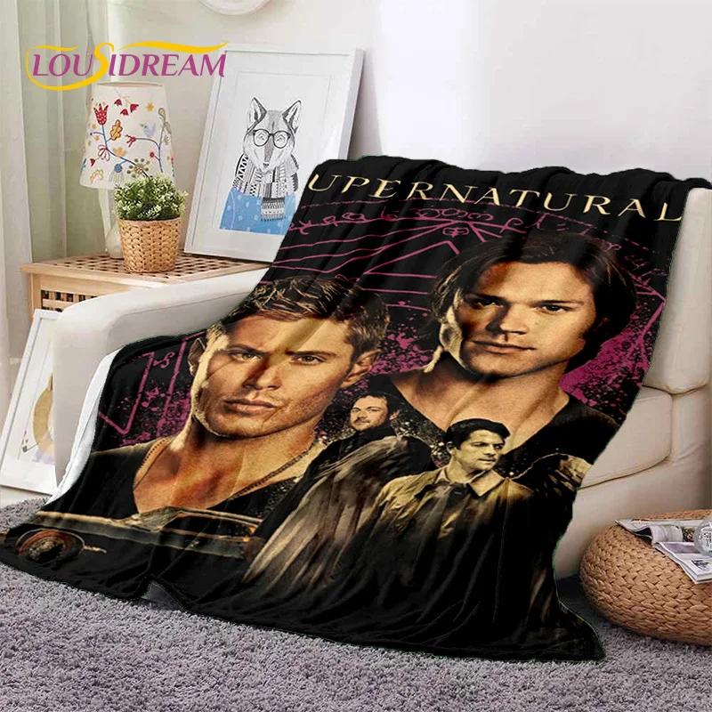 3D Latest Supernatural Dean Sam Soft Flannel Blankets,Throw Blanket Comfortable Blanket for Picnic Beds Sofa Home Bedroom Gift