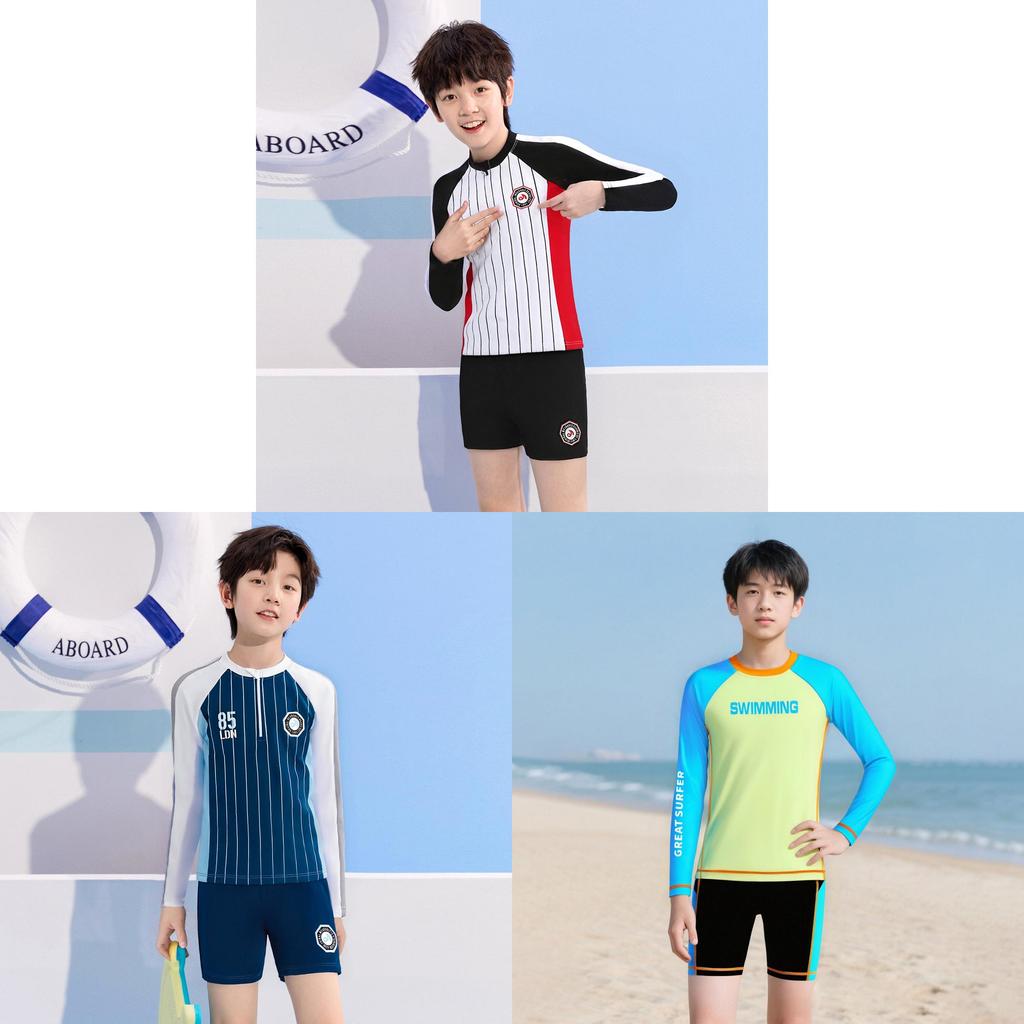 Kinder Badesachen Jungen Langarm Sonnenschutz Anzug Für Wassersport Und Training