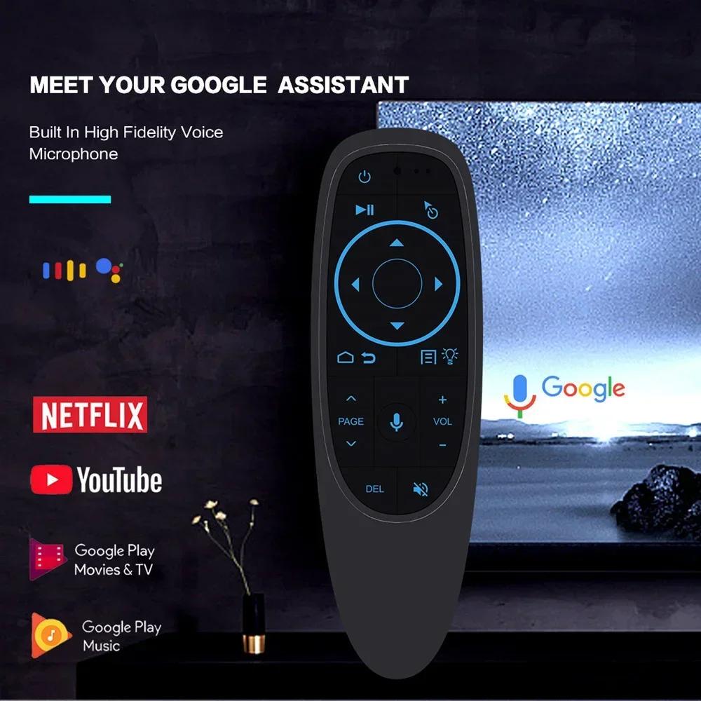 G10S Pro BT Voice Remote Control 2.4G Wireless Air Mouse with Gyroscope IR Learning for Android TV Box PC