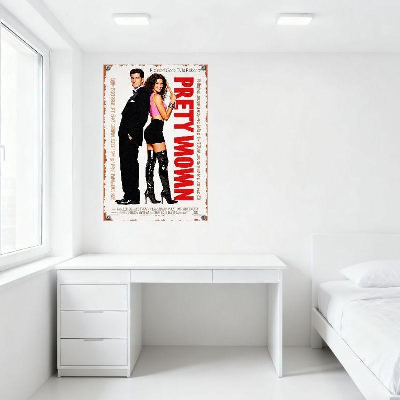 Pretty Woman Richard Gere Tula Roberts Vintage Filmový Kovový Plechový Značka Klasická Komedie Romantický Film Plakát pro Domácí Kavárnu Bar Mužská Jídelna