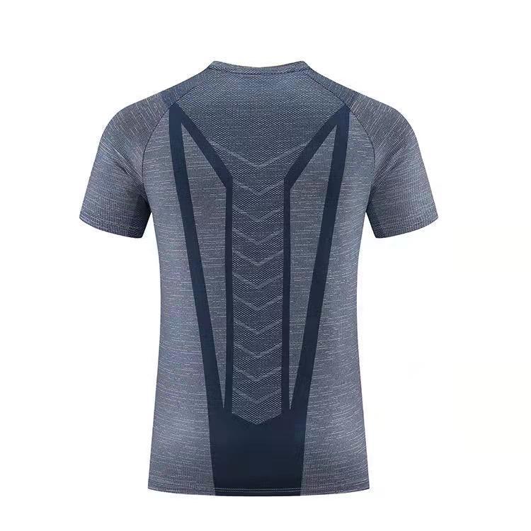 Men's Summer Quick-Dry Short Sleeve Round Neck Sports T-shirt for Running & Fitness