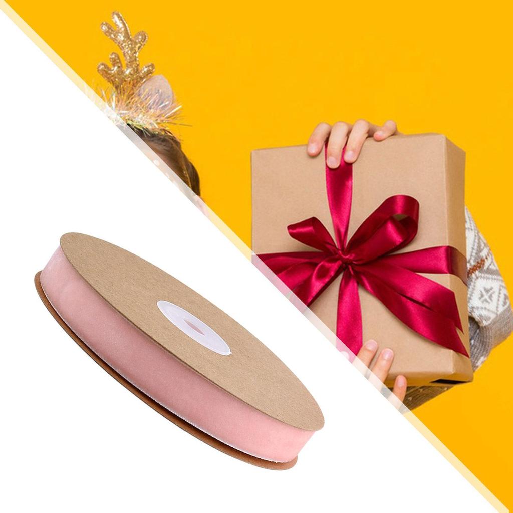 Velvet Ribbon Multipurpose Single Face Decorative Ribbon for Birthday Craft Projects Anniversary Gift Wrapping Bridal Bouquet