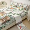 Forest Animal Fox Deer Bear Pattern Sheet Four-Piece Bedroom Room Dormitory Bedding Decoration