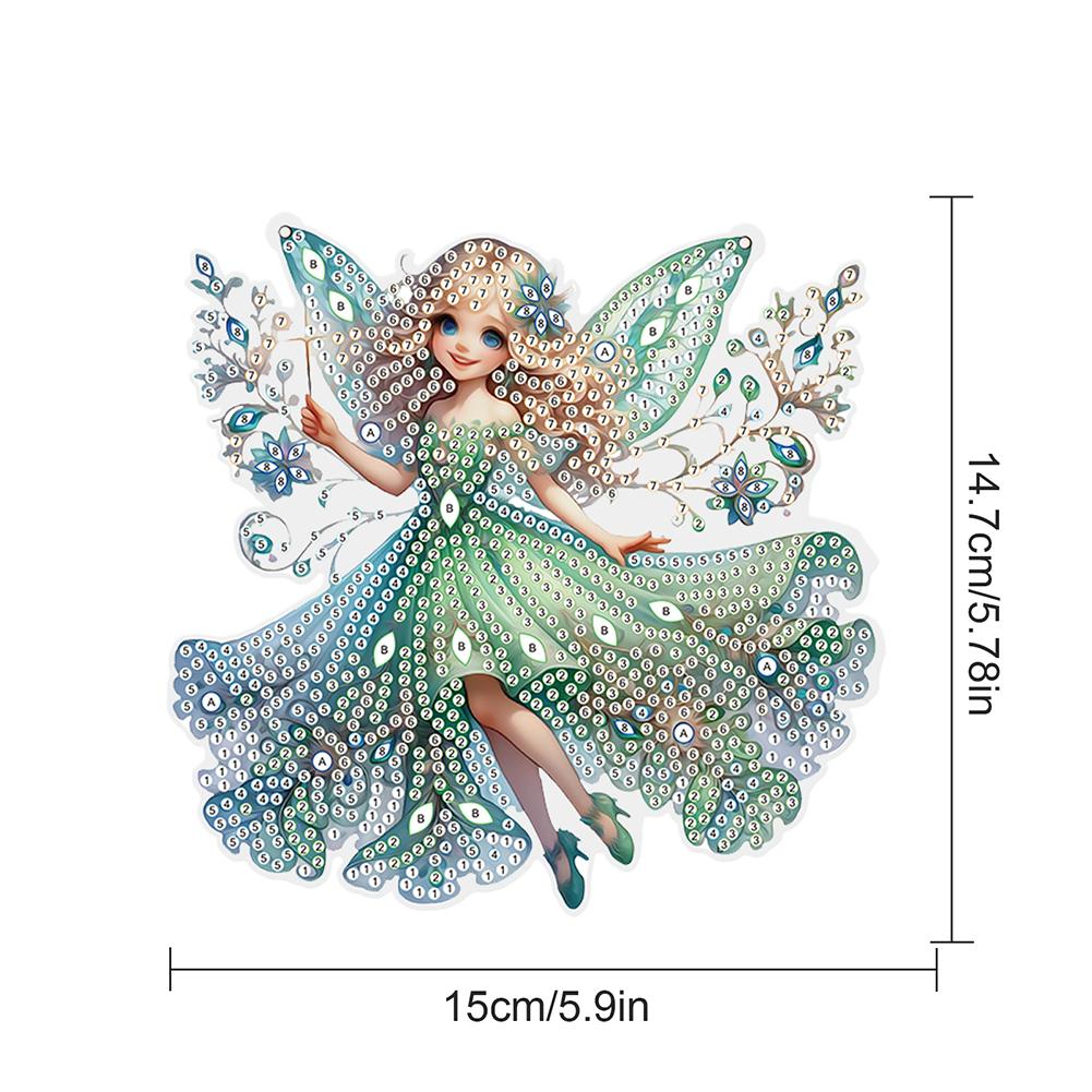 2D/Flat DIY Rhinestone Diamond Art Window Pendants Diamond Painting Set Diamond Art Pendant Wall Decor for Home & Windows