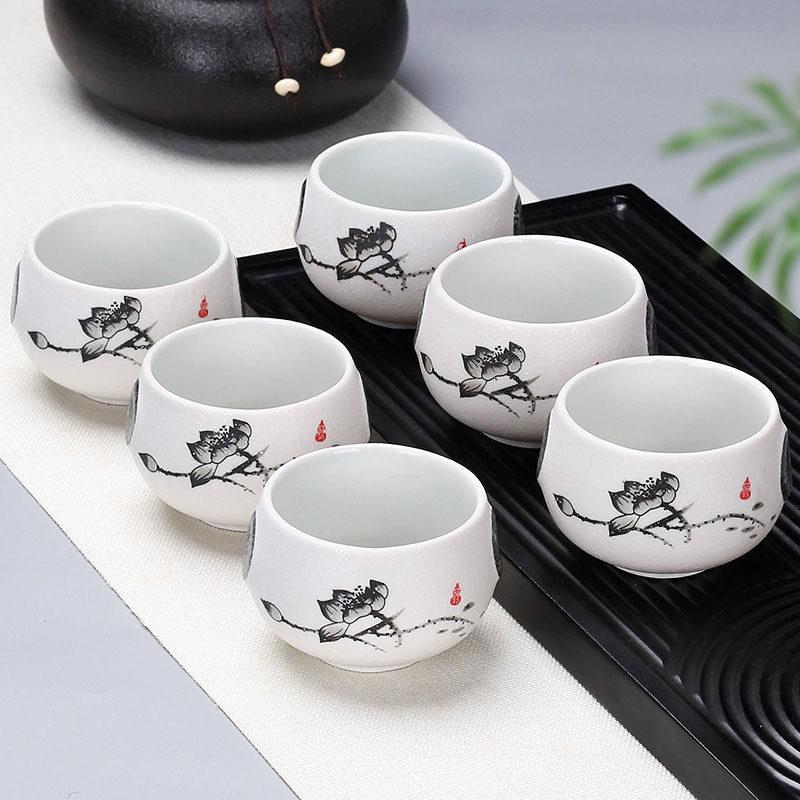 Household Kung Fu Teacup 1 pack ceramic single tea cup purple sand celadon white porcelain bone china tea bowl accessories tea cup