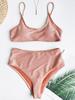 Multi-Color High-Waisted Split Bikini Swimsuit W85