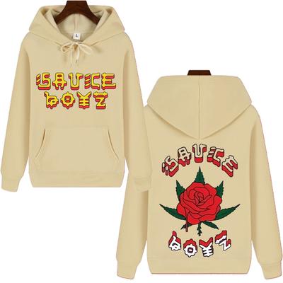Men Spring And Autumn Long Sleeve Hoodie Fashion Trend Pattern Printed Pullovers Fleece Warm Couple Hoodie Streetwear