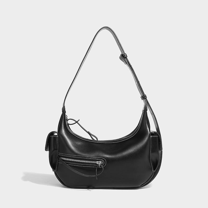 

2025 New Fashionable Handbag High-end Niche One-shoulder Underarm Bag Commuting All-matching Cross-body Female чёрный