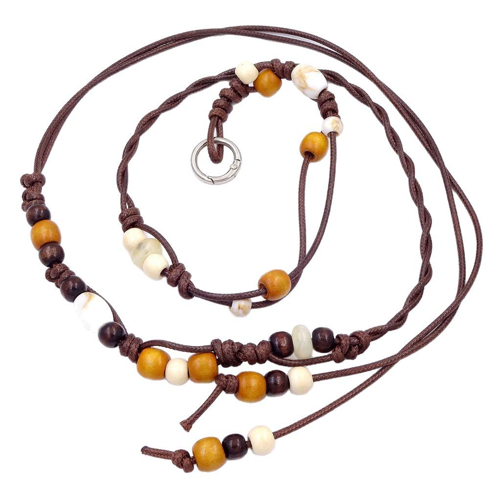 Women's Bohemian Ethnic Retro Woven Belt with Beaded Waist Chain Accessory for Dresses
