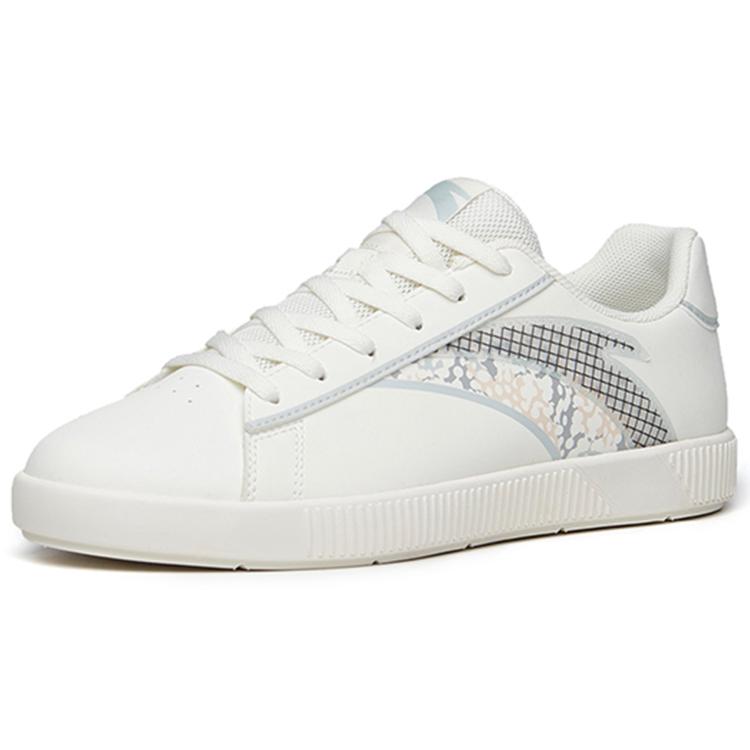 Anta Casual Abrasion Resistant Low top Skateboard Shoes Women's White Green 122228060-3