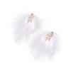 New Wedding Big Cute Pearl Girls Hairpins Feather Hair Clips Headwear