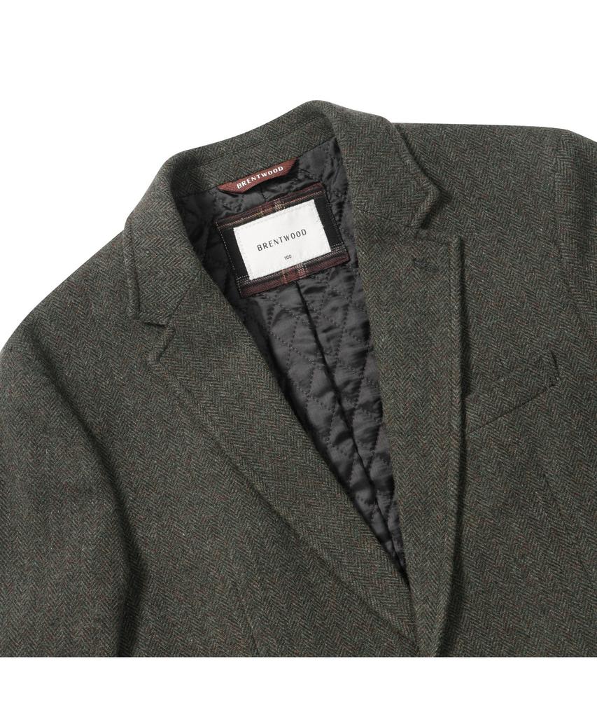 BRENTWOOD [Hunting Jacket] Wool Blended Herringbone Hunting Jacket Brjcw25453Khx