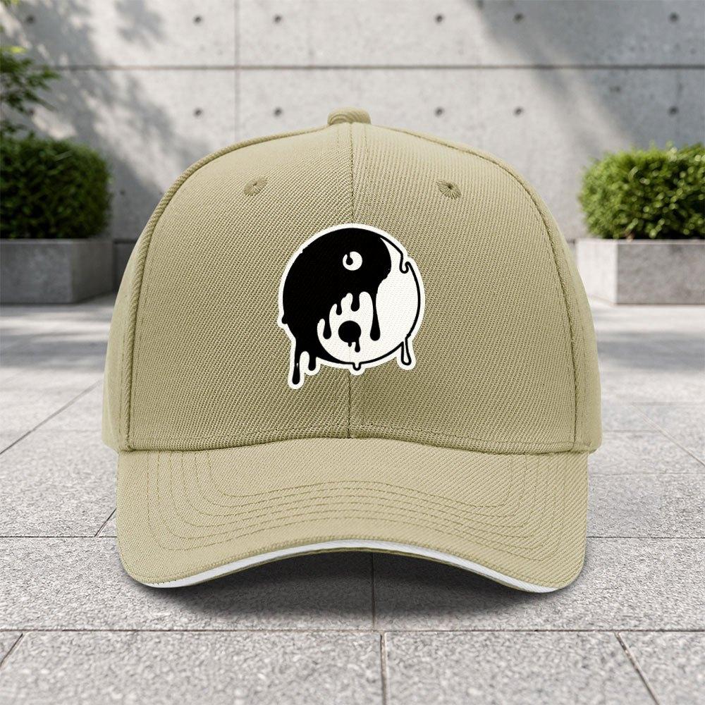 1pc Lava Tai Chi Adjustable Sandwich Baseball Cap Trendy Printed Craft Suitable For Outdoor Sports And Camping Enthusiasts