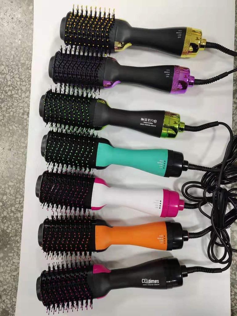 Hochleistungs 3-in-1 Heißluftbürste: Föhn, Lockenstab & Glätteisen