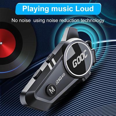 GOOC C50 Motorcycle Bluetooth Headset Waterproof Helmet Communication System with Noise Cancellation HiFi Stereo Speakers