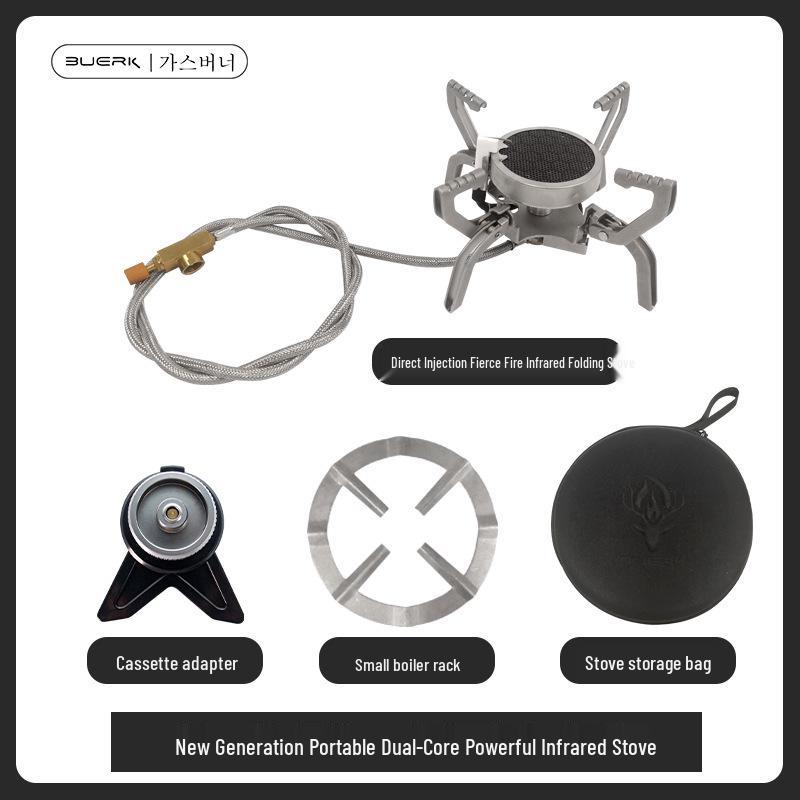 BUERK Portable Infrared Flying Saucer Camping Stove for Tea Brewing
