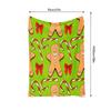 Cozy Christmas Throw Blanket Gingerbread Man Holiday Decor Festive Flannel Soft Warm Bedspread Gift Idea Room Decor
