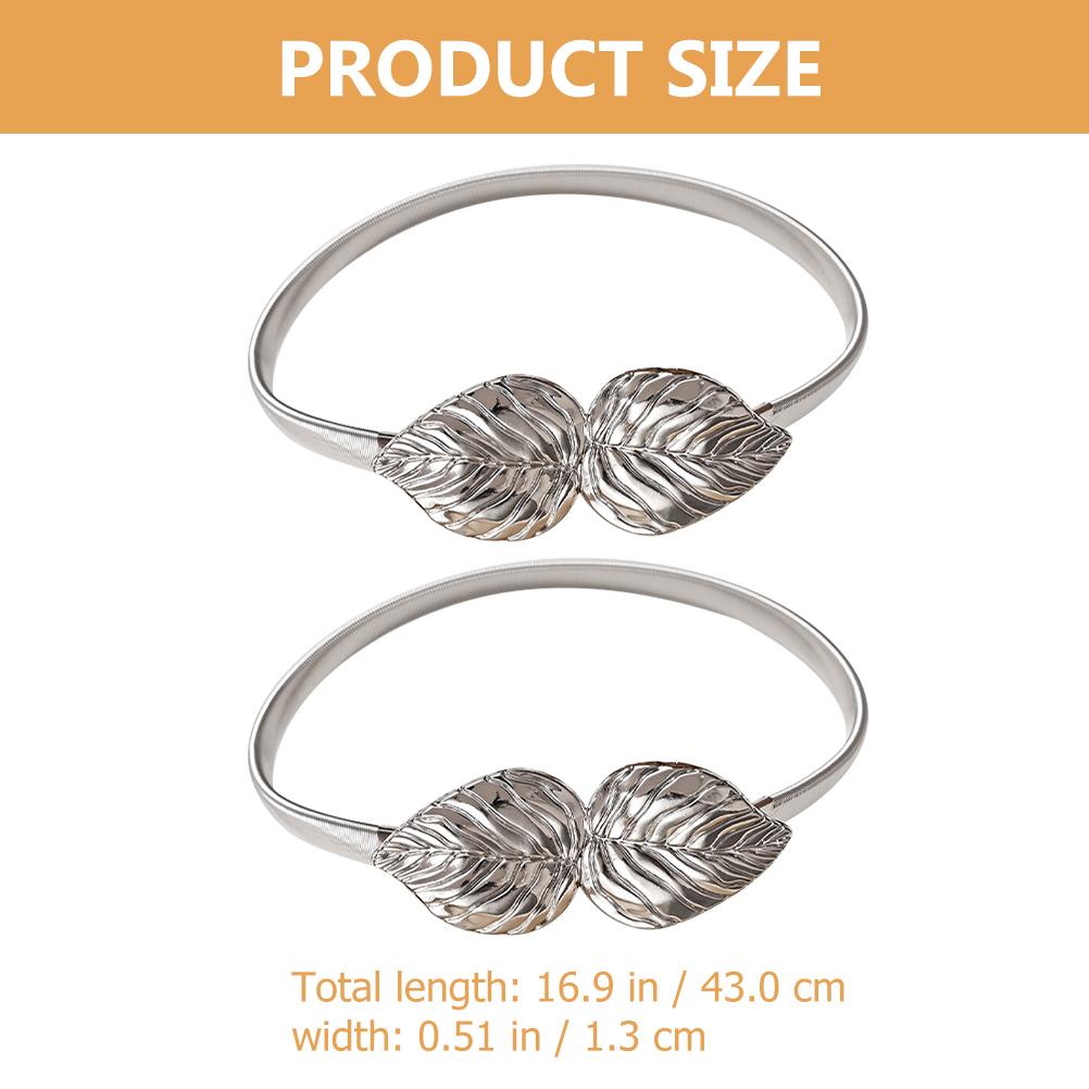 2Pcs Metal Curtain Holdbacks Elegant Design Easy Fix Remove Home Decor Accessory Leaf Curtain Tiebacks Home Decor