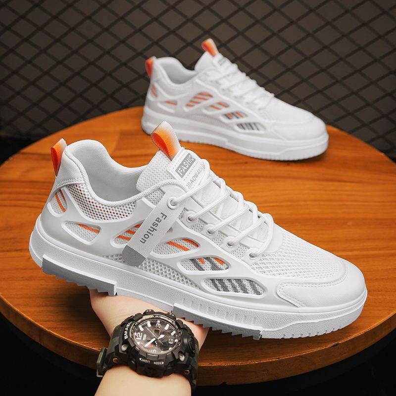 Summer board shoes men's trendy shoes soft sole comfortable breathable low-top casual shoes mesh shoes P men's shoes