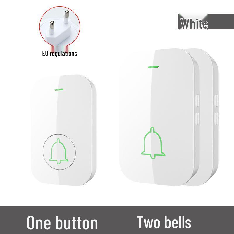 Ultra-Long Range Wireless Doorbell with Remote, High Volume, Ding Dong Chime, Elderly Call Button, No Plug-in, One-to-Two