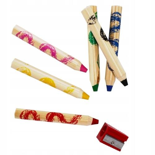Starpak Jumbo Colored Pencils 6 Colors + Sharpener