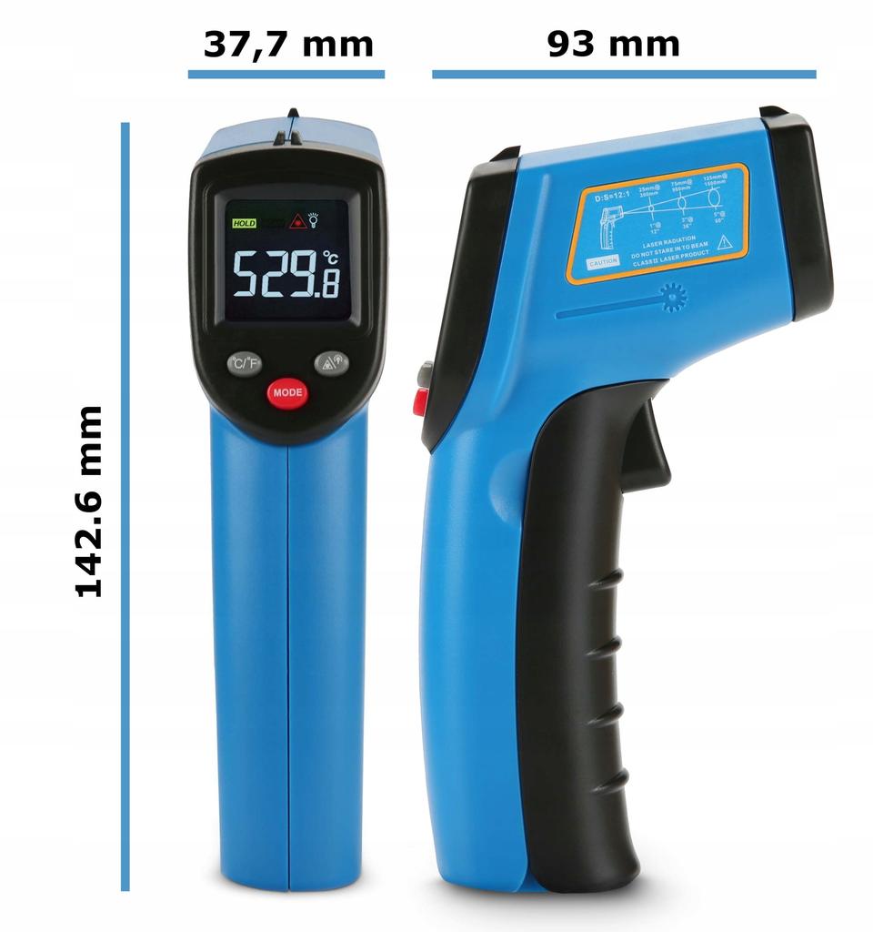 Non-Contact Laser Thermometer Pyrometer -50 +530°C