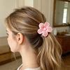 Hair Claw Flower Shape Stable Grip Glossy Shark Hair Clip Half-Tied Hair Ponytail Updo Hair Claw Hair Accessories