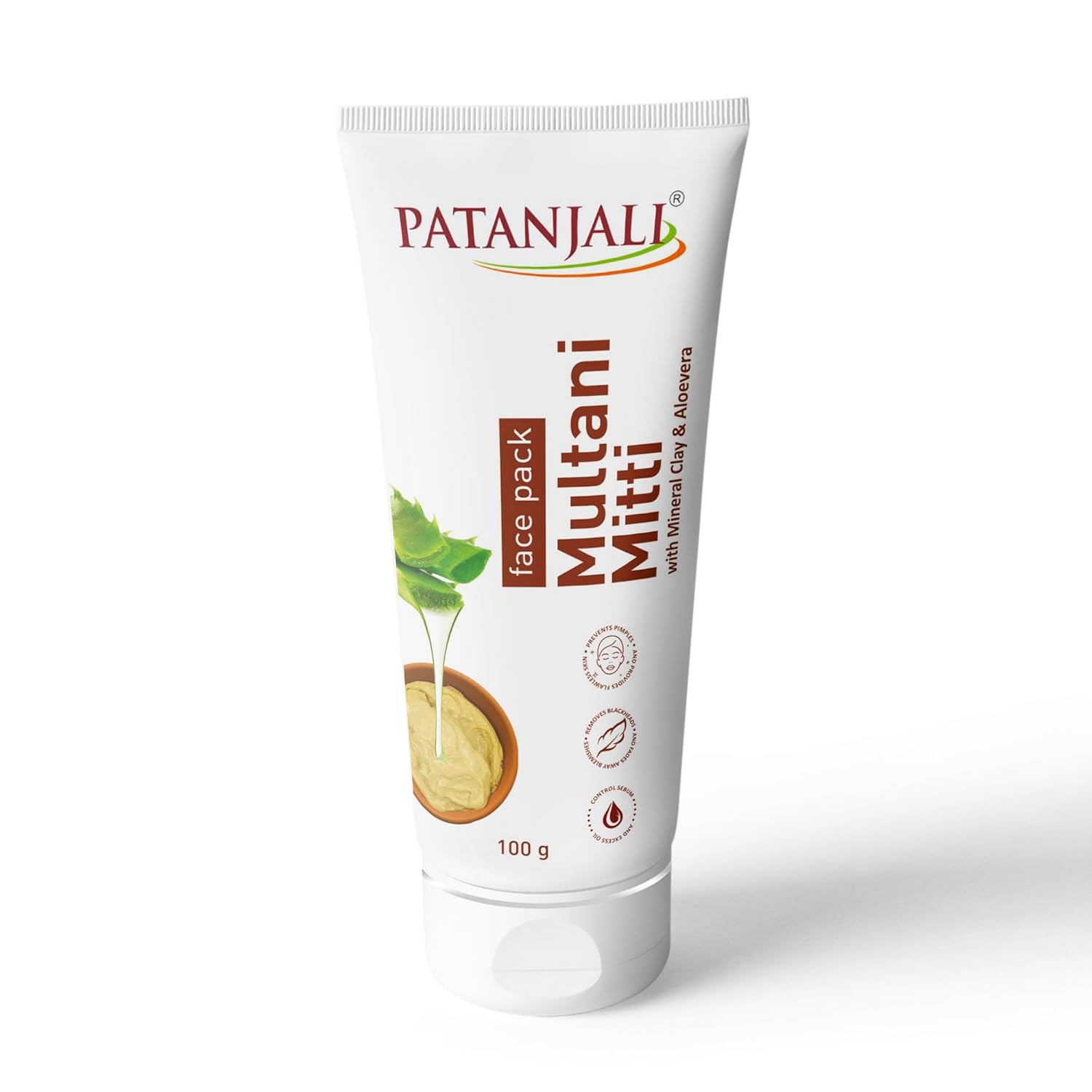 Patanjali Multani Mitti Face Pack 100g Pack Of 1 – Natural Skincare Exfoliating Scrub For Glowing Skin