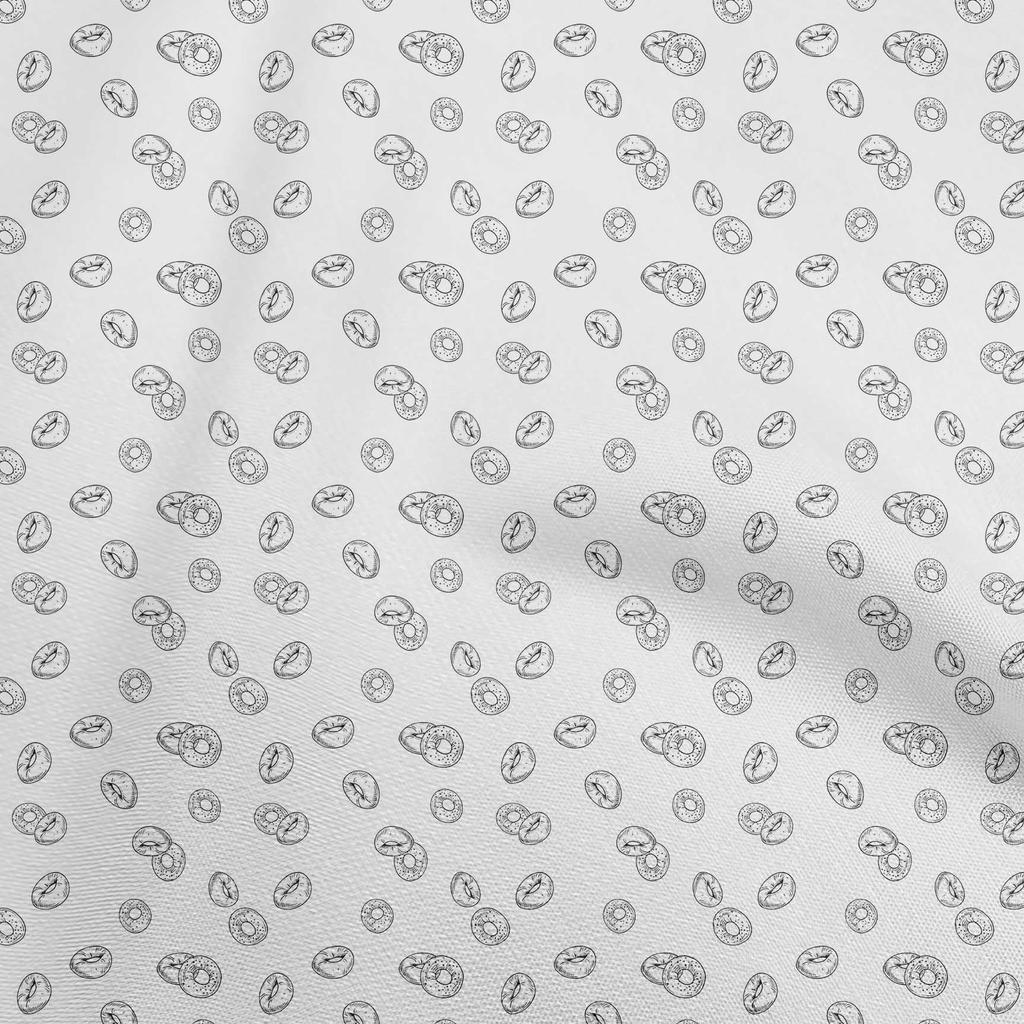 oneOone Cotton Flex Light Pink Fabric Donuts Diy Clothing Quilting Fabric Print Fabric By Yard 40 Inch