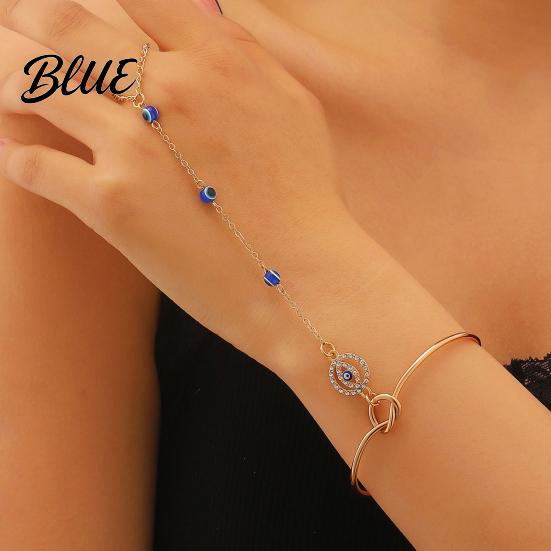 Vacation Style Accessory Fashion Finger Chain & Ring Set Interconnected