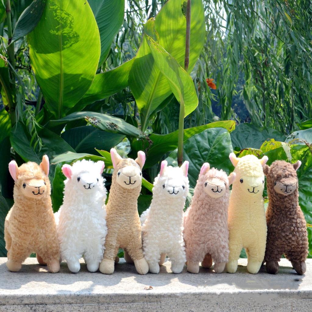 23cm Alpaca Plush Toy 6 Colors Charming Animal Doll Soft Velvet Doll Home Office Decoration Kids Girls Birthday Gift