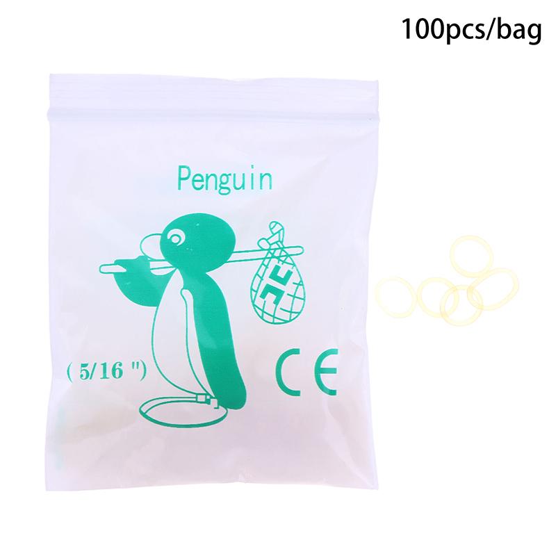 

100 шт./пакеты Стоматологические ортодонтические эластики Латексные резинки Для брекетов 4,5 унции penguin
