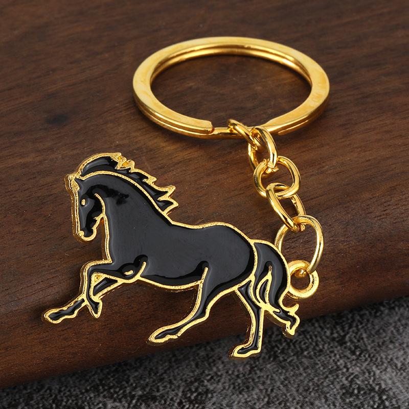 

Сплав Эмаль Лошадь Брелок для ключей Кольцо для ключей Шарм для сумки Брелок для ключей от машины Ювелирные аксессуары