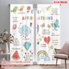 2pcs 2D Flat Printing Window Curtains Affirmations Daily 100% Polyester Fabric Without Electricity Holiday Decorations Perfect