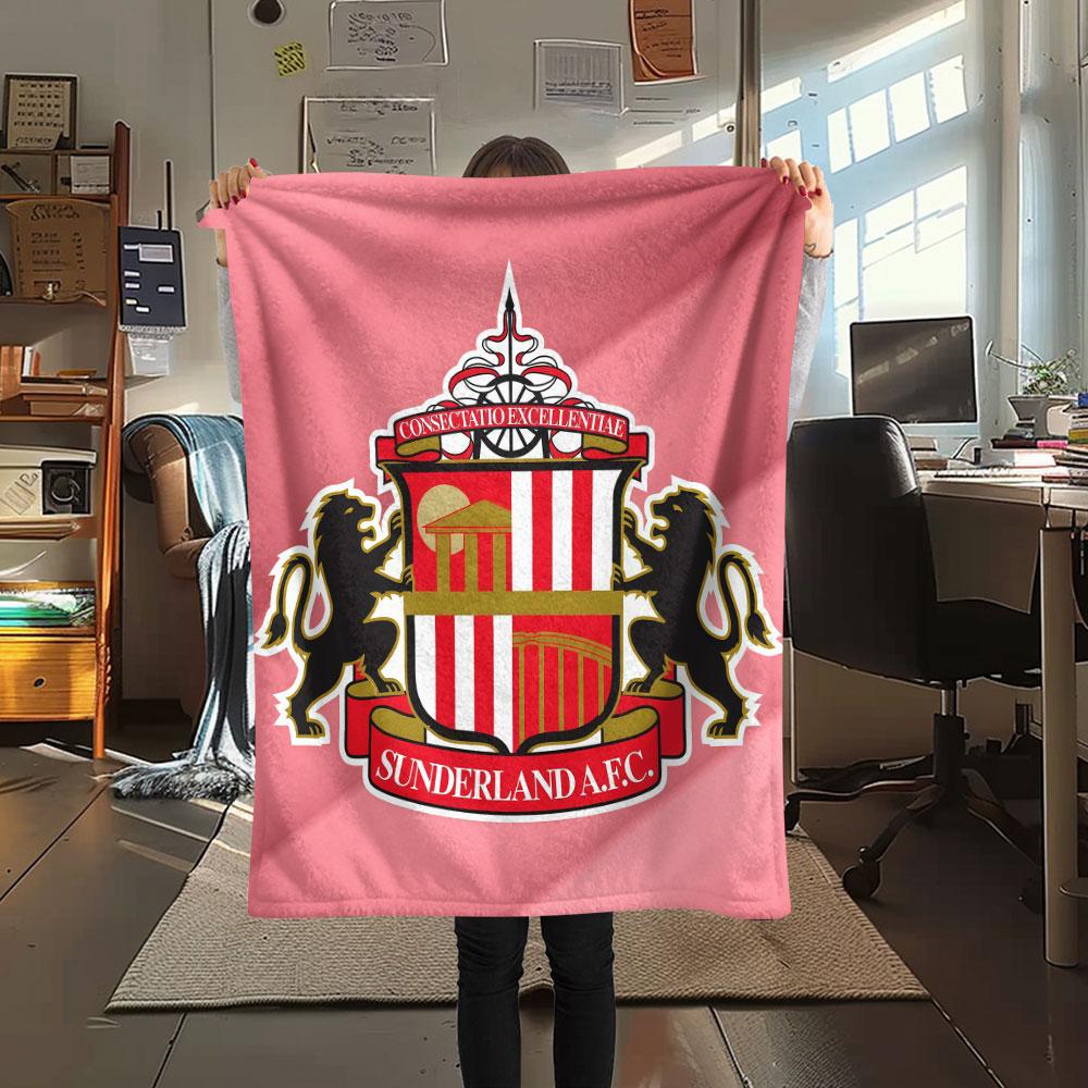 1PC Sunderland A .F Patterned Flannel Blanket Suitable For All Seasons for Home Decor Warmth and Comfort Gifts Holiday Present