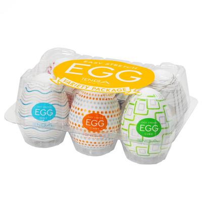 TENGA Egg Variety Pack One Size Fits Includes Lotion (6 Eggs), All, Unisex, Disposable,