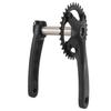 Mountain Bike Crankset Hollow Integrated Aluminum Alloy Lightweight Chainring Fit for Bicycles