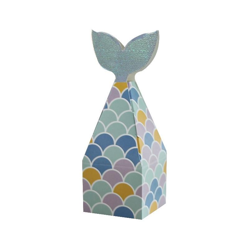 Buy 10Pcs Sweet Little Mermaid Gift Boxes Paper Candy Box Mermaid ...