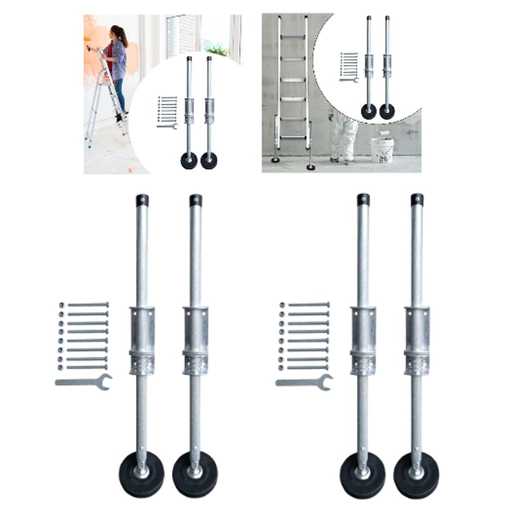 2Pcs Adjustable Ladder Accessories Steel Extension Ladder Stabilizer Legs Ladder Levelers for Working on Stairs Step Ladders