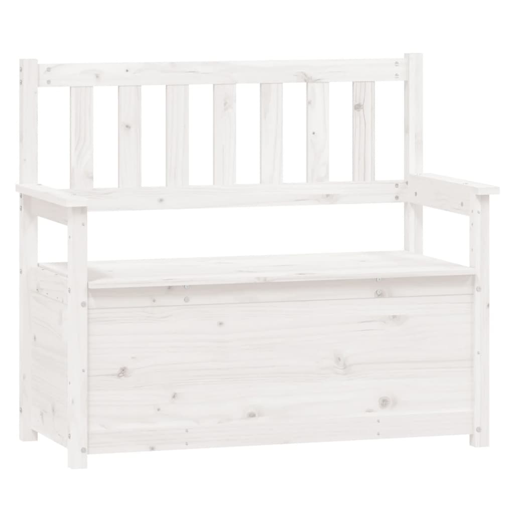 Vidaxl Banco, Blanco, 112,5X51,5X96,5 Cm, Madera Maciza de Pino
