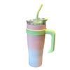 New Small Fresh Stainless Steel Thermos Cup Household Gradual Change with Handle Straw Cup Large Capacity Portable Car Cup