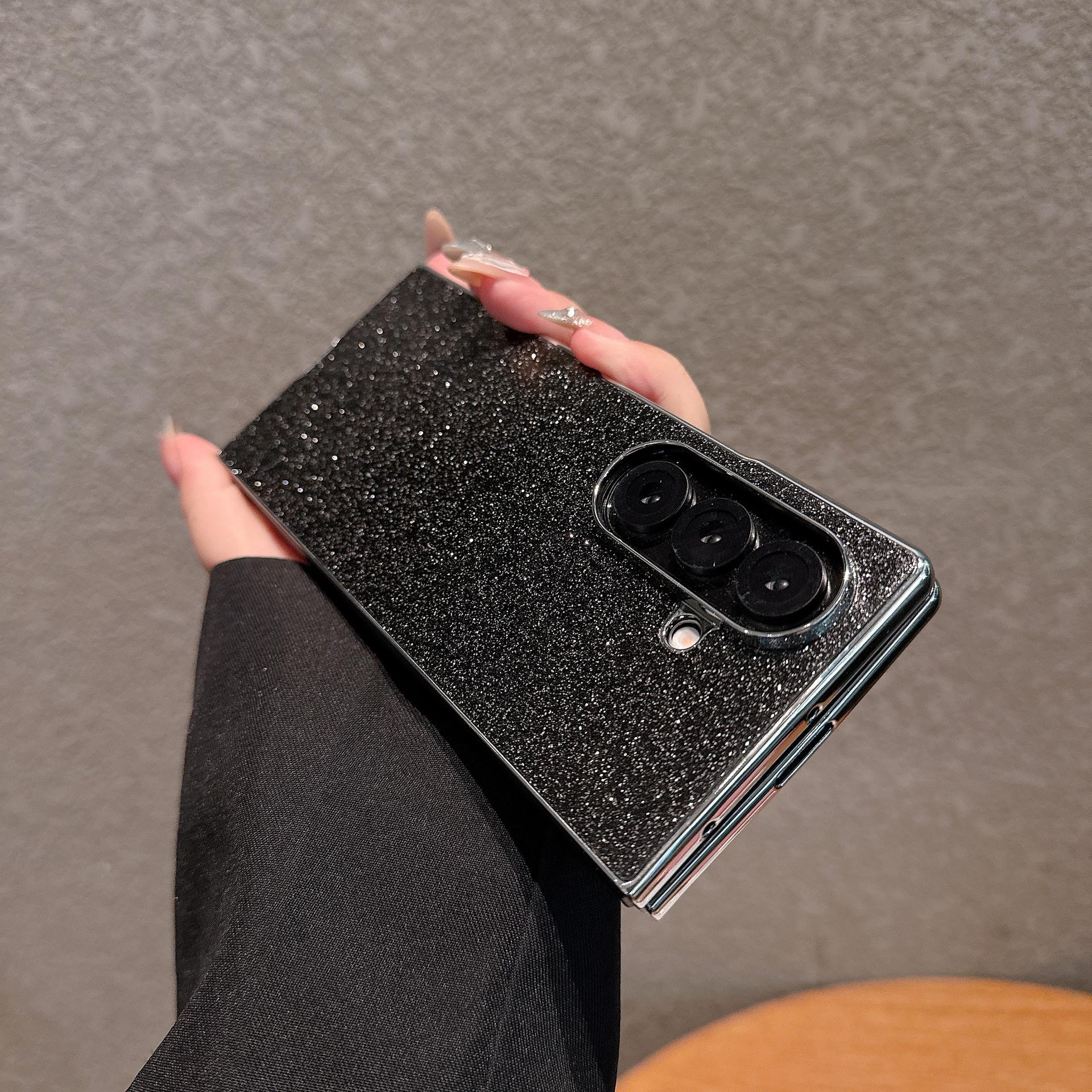 

Samsung ZFold7 Folding Mobile Phone Case ZFlip7 Electroplated Flash Powder 4 5 6 Full Cover Anti Fall Hard Cover Samsung Z Flip3