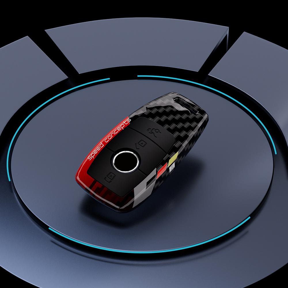 ABS Carbon Car Key Case Cover for Mercedes Benz E C S GLC Class E200 E400 E63 W213 S550 S560 C260 A200 Key Shell Protector