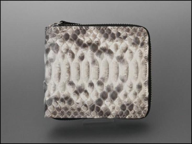 Godin Round Folding Wallet sppw8002cp.Nat (Natural) Diamond Python Short Wallet