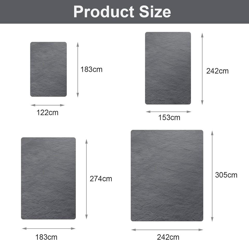 Carpet Living Room Faux Fur Luxury Plush Deep Pile Shaggy Soft Washable